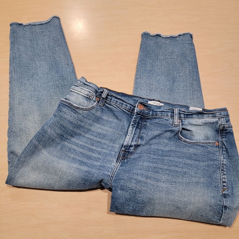 Kensie The Kelsey Skinny Crop Blue Jeans Size 14 / 32 Women's